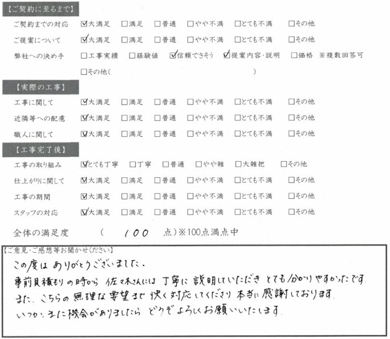 丁寧に説明していただきとても分かりやすかったです 大垣市 N様