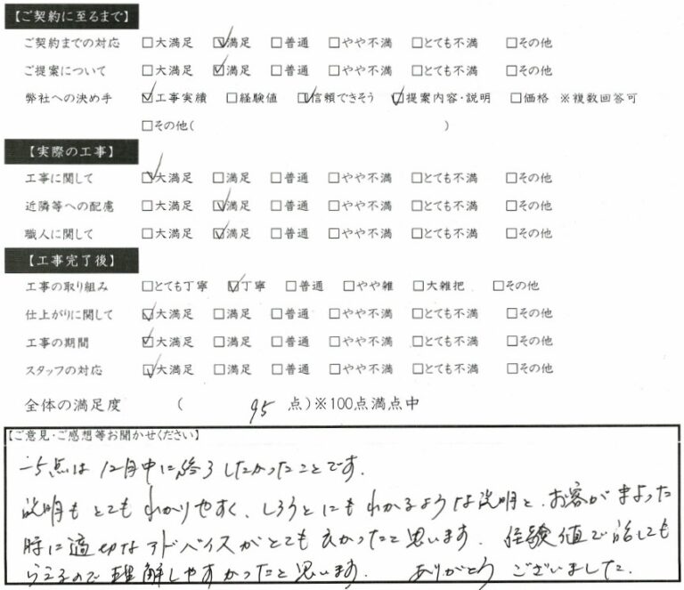 経験値で話してもらえるので理解しやすかった 羽島市 N様