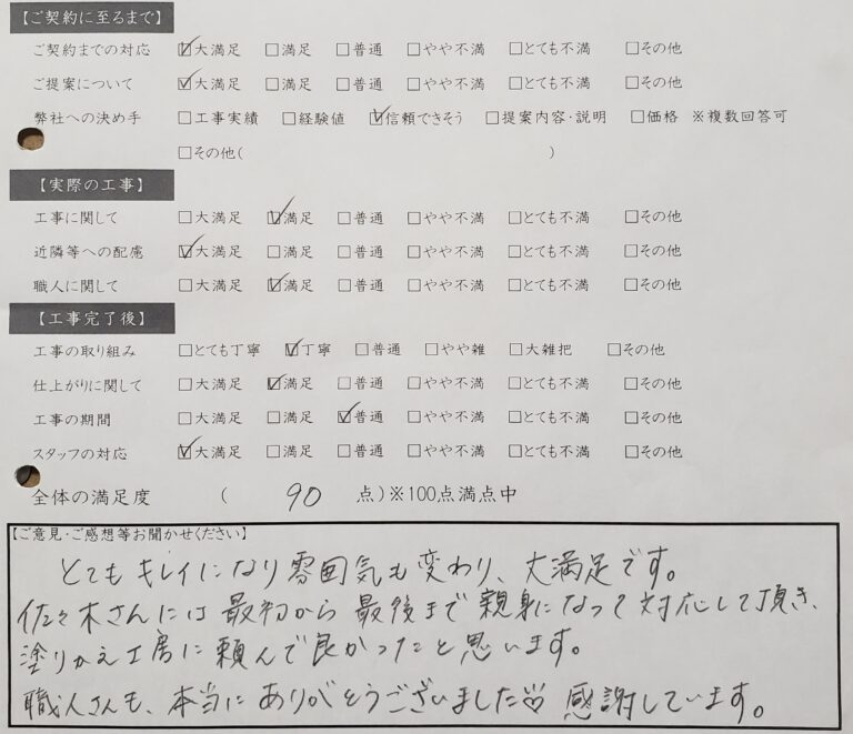 とてもキレイになり雰囲気も変わり、大満足です。大垣市 Ｔ様