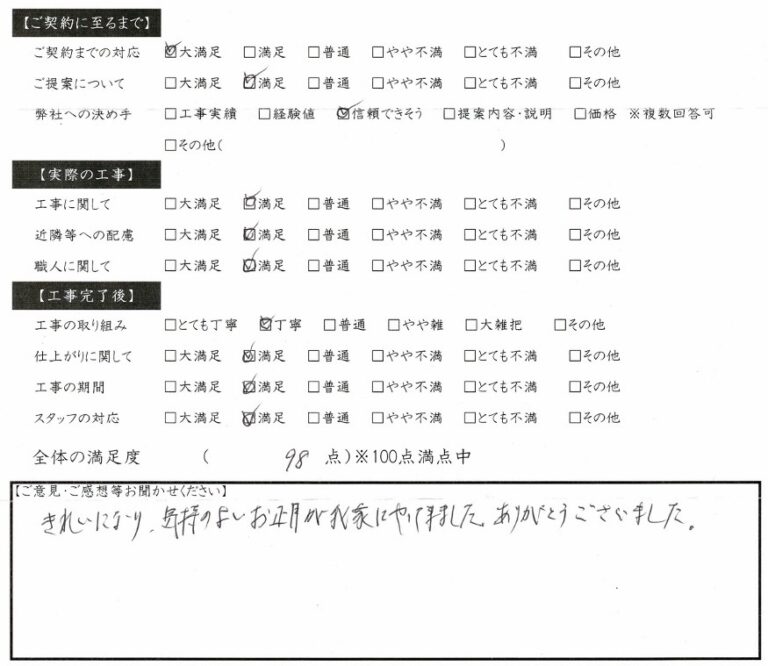 気持のよいお正月が我家にやって来ました 大野町 I様