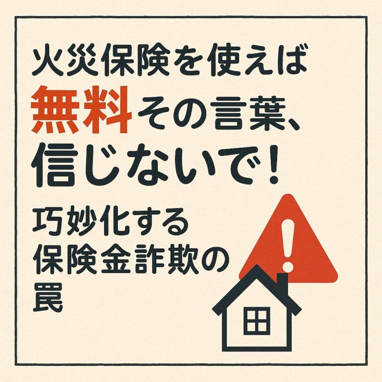 「火災保険を使えば無料」その言葉、信じないで！巧妙化する保険金詐欺の罠　岐阜県　大垣　安八　塗りかえ工房