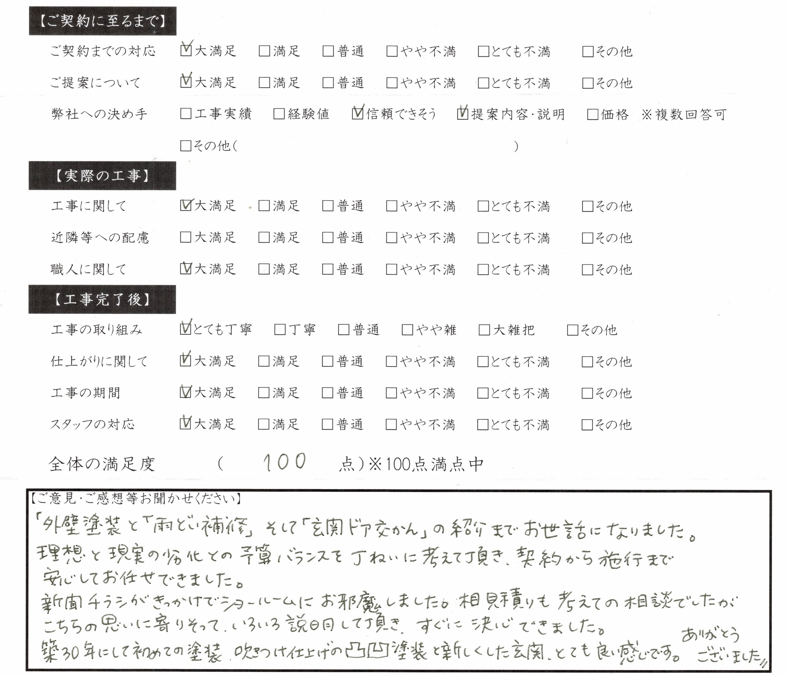 岐阜県大垣市 塗りかえ工房 お客様の声 岐阜市 S様