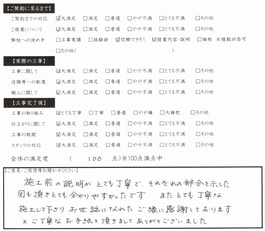 塗りかえ工房　お客様の声　岐阜県　大垣　安八　輪之内　神戸